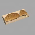 cake bread toast 3d model