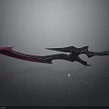 Sharp Blade Weapon With Unique Metallic Design And Reflective Surface