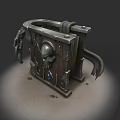 Steampunk Inspired Book With Skull Design Leather Bound And Mechanical Accents
