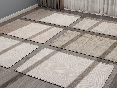 modern square carpet carpet 3d model