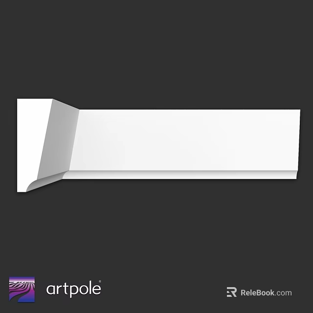 White Right Angle Structural Component With Sleek Design And Smooth Surface 3d model 