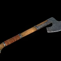 Weapon Axe Cold Weapon Axe Iron Axe Wooden Handle Axe Wood-cutting Tool Tomahawk PBR Material Next Generation Plate Axe Wood-cutting Axe 3d model