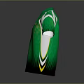 Green Sports Shirt With White Stripes Front Zipper And Logo Design For Daily Wear