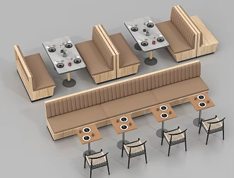 Modern Card Seat Sofa Cafe Card Seat Sofa Double-sided Card Seat Sofa Dining Chair Card Seat Sofa Milk Tea Shop Card Seat Card Seat 3d model