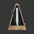 Wooden Triangular Metronome With Pendulum And Scale For Musical Practice 3d model
