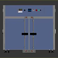 Blue Double Door Industrial Equipment With Control Panel Digital Display And Wheels