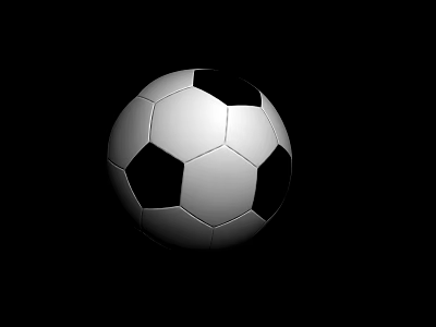 Classic Black and White Football as Essential Sports Equipment for Games 3d model
