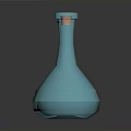 Turquoise Glass Vase With Crisscross Woven Rope Decoration For Household Decor