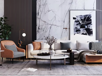 Modern Sofa Coffee Table Combination Sofa Coffee Table 3d model