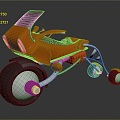 Modern tricycle tricycle riding tricycle sci-fi tricycle 3d model