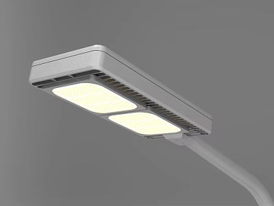 Modern Outdoor LED Street Light With Dual Bright Panels And Durable Design 3d model