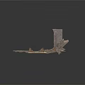 Modern Architectural Model With Stone Wall Archway Design And Textured Floor
