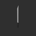 Sharp Blade Weapon Made Of Stainless Steel With Black Handle Design