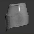 Shiny Silver Medieval Knight Weapon Helmet With Rivets And Holes Design