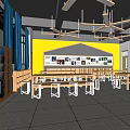 Modern Classroom Manual Classroom Cultural Creation Classroom Handicraft Workshop Manual Creation 3d model