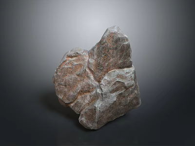 Natural Stone And Wood Decorative Piece With Rustic Textured Surface 3d model