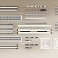 Grille lamp embedded grille lamp tube 3d model