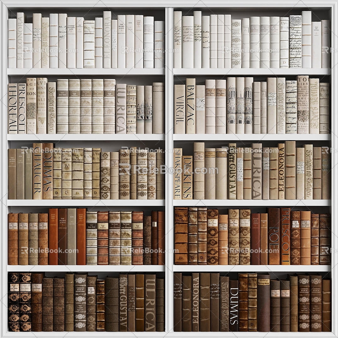 Bookcase Books 3d model