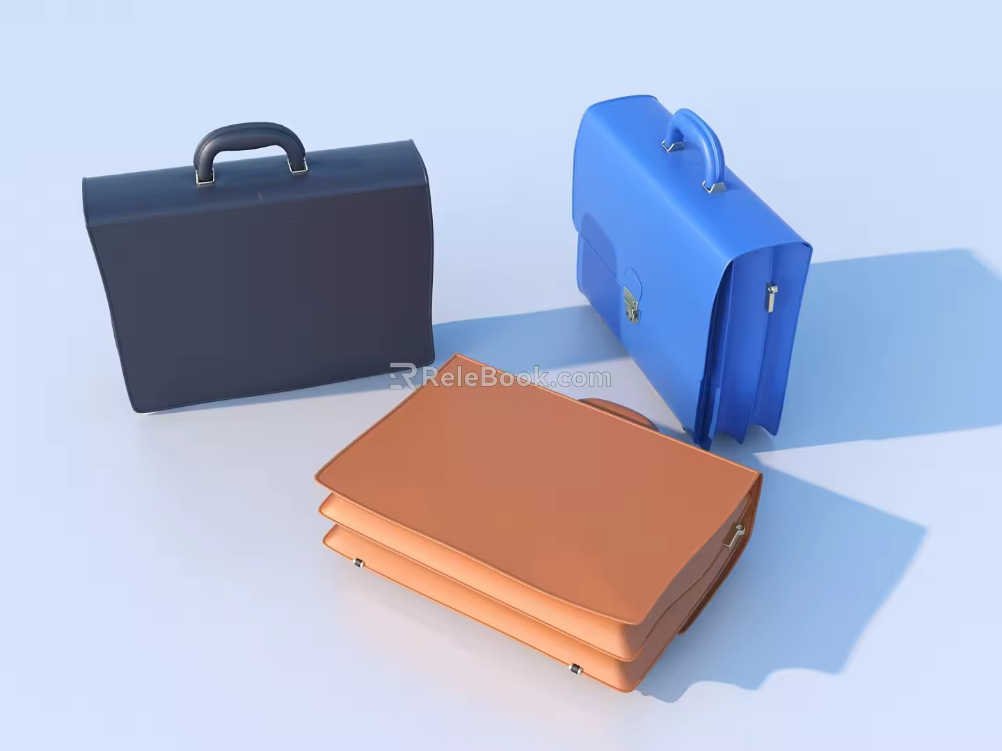 Leather bag handbag briefcase computer bag file bag 3d model