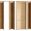 Modern Folding Door Log Folding Door 3d model