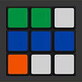 Colorful Rubik's Cube With Red Yellow Blue Green Orange White Squares On Dark Reflective Surface