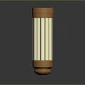 Golden And White Ribbed Decorative Column Furniture With Ornate Base And Top