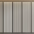 Modern Vertical Striped Wall Panels With Textured Neutral Tones For Interior Design 3d model
