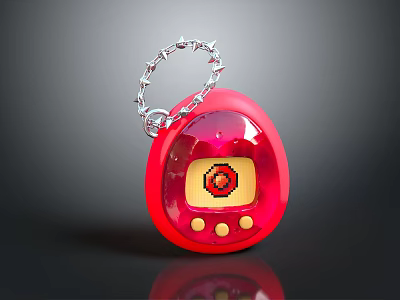 Safety Hook Keychain Metal Buckle Ring Metal Keychain Hanging Safety Buckle Realistic 3d model