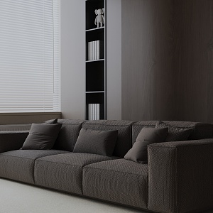 Modern three-seat sofa 3d model