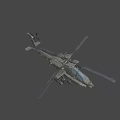 Military Helicopter Game And Film Character With Detailed Weapon System And Realistic Design