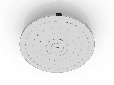 Modern Round Rainfall Shower Head with Multiple Nozzles and Chrome Finish Design 3d model