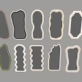 Various Shaped Decorative Mirrors With Unique Frames For Home Interior Decoration