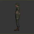 Game Movie Character 3D Render In Military Uniform With Helmet And Open Arms