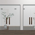 Modern Glass Single Door Glass Double Door Glass Door Entry Door Office Glass Door 3d model