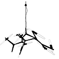 Modern Geometric Chandelier With Metal Frame And Multiple LED Light Arms