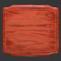 Vintage Red Wooden Cabinet Clock with Decorative Base and Classic Dial