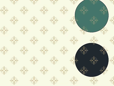 Ornate Circular Decorative Components With Golden Geometric Patterns On Beige Background 3d model