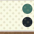 Ornate Circular Decorative Components With Golden Geometric Patterns On Beige Background