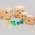Modern Dice Color 3d model