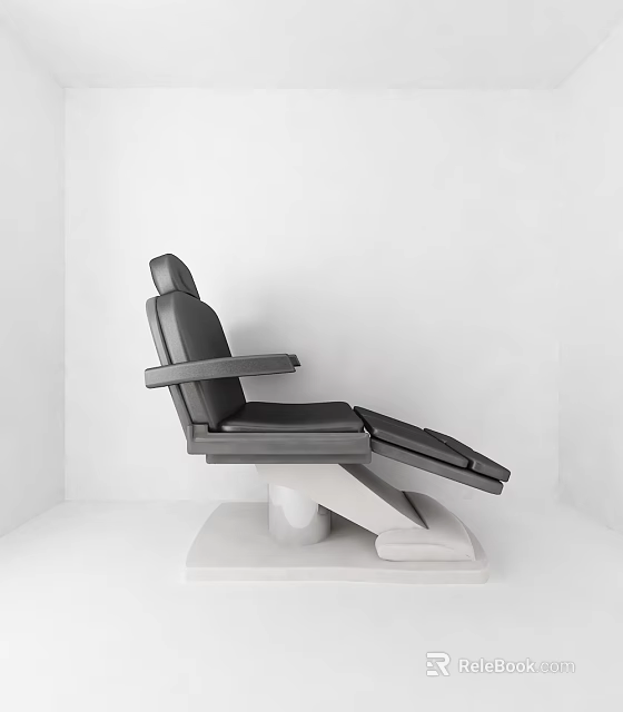 Modern Massage Chair With Reclining Backrest Padded Armrests And Sturdy Base 3d model 