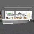 Modern Dessert Shop Interior Design With Glass Display Cases And Fresh Pastries