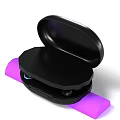 Modern Wireless In Ear Earbuds With Open Black Charging Case