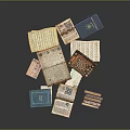 Intricate Hand Carved Book Sculptures With Detailed Pages And Artistic Design