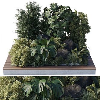 Modern Shrub Landscape Plant Heap 3d model