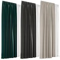 Luxury Green Velvet Curtains with White Sheer Panels and Multiple Color Options