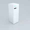 White Double Door Refrigerator Freezer with Open Doors and Interior Shelves for Home Kitchen Storage