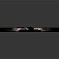 Train Tunnel Interior With Railway Track Metal Structure Brick Walls And Lights