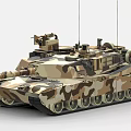 Modern M1A2 Abrams Main Battle Tank Military Armored Vehicle 3d model