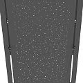Starry Night Ceiling Design With Small LED Lights And Side Strip Lights