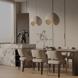 Modern table combination 3d model